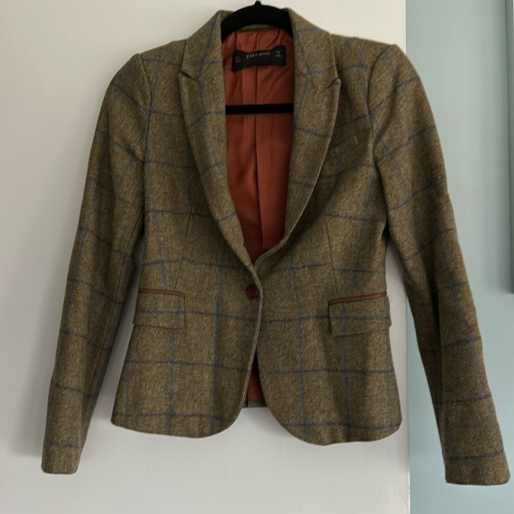 Zara One Button Lambswool Blazer